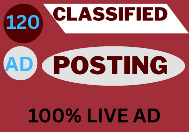 I Will do 120 Manual Classified Ad Posting to top rat...