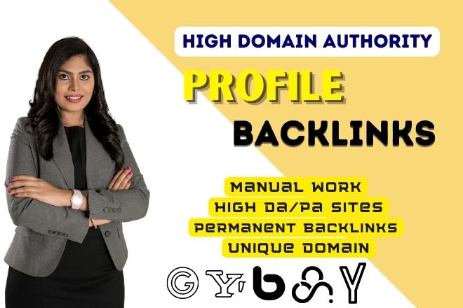 I will do 150 backlinks from HQ profiles for SEO link...