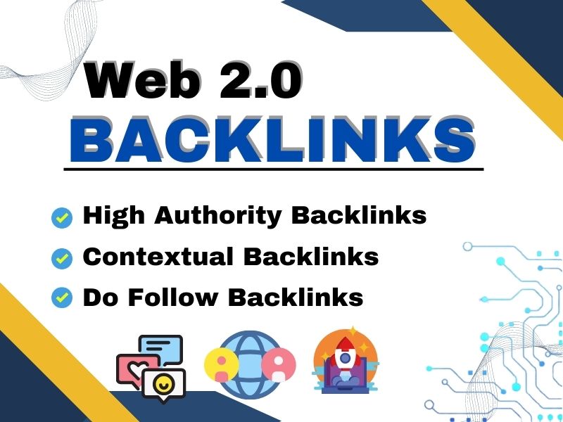 I will do 60 dofollow web 2 0 backlinks to high DA PA...