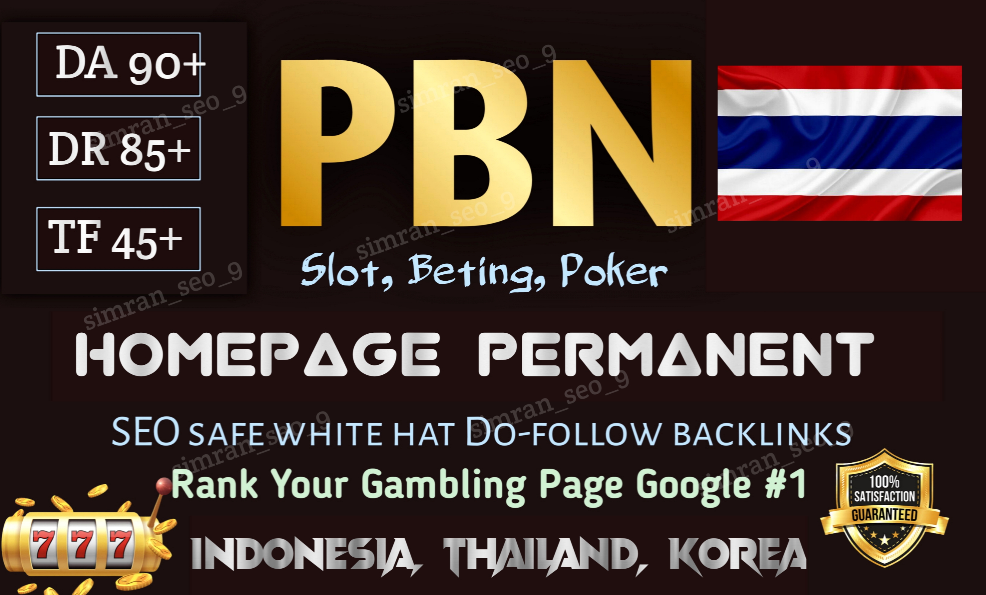 High quality thai dofollow SEO link building DR autho...