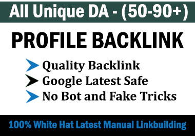I Will Provide 100 High Authority Profile Backlinks F...