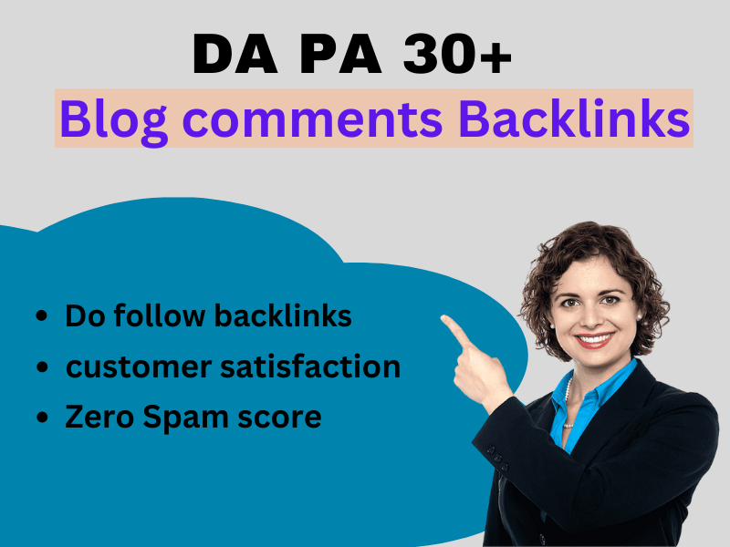 I will do 30 niche relevant High DA PA blog comment B...