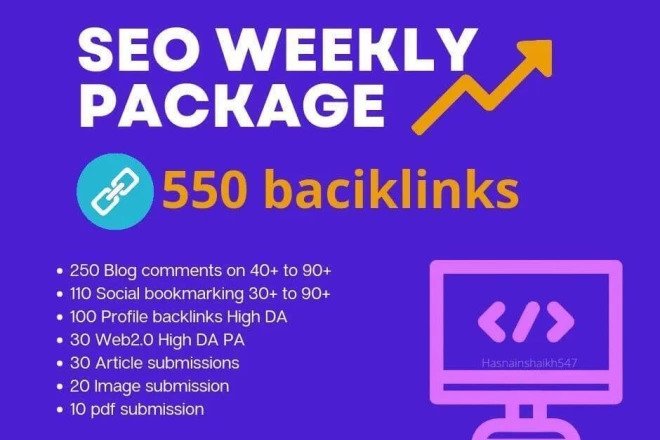 Weekly Ranking Booster Package, Do 550 Powerful SEO ...