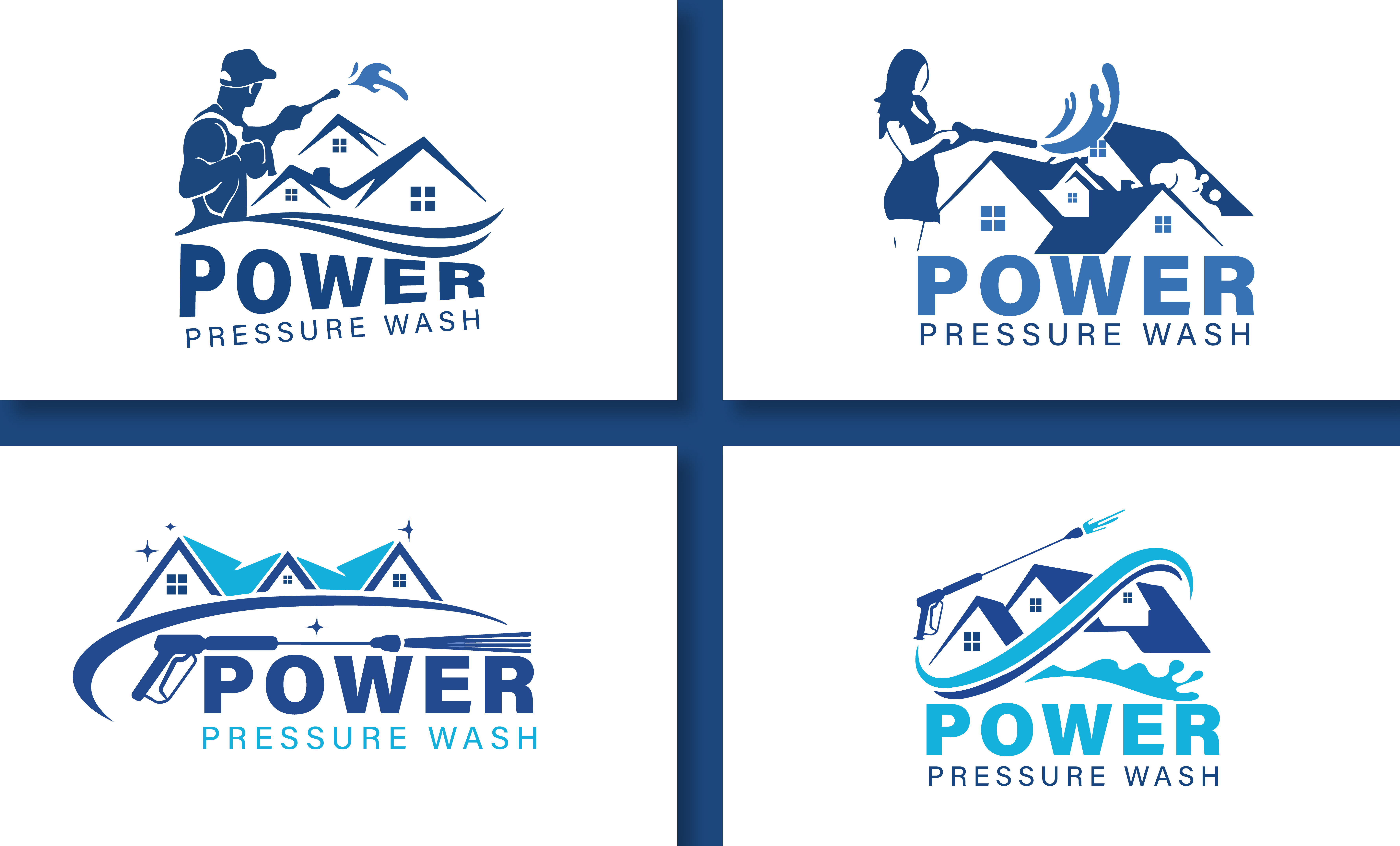 I will design pressure washing cleaning service power...