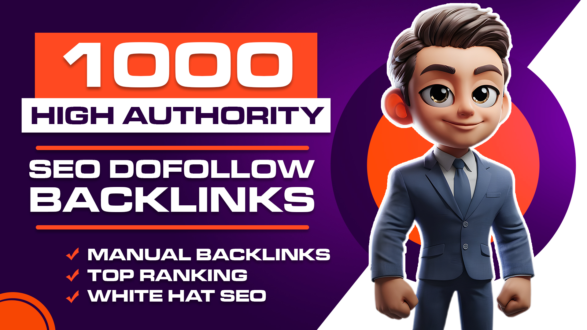 I will manually Build 1000 High Authority SEO backlin...