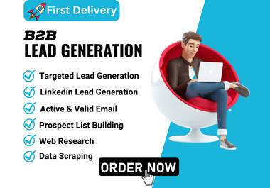 I will Provide B2B lead Generation, LinkedIn lead Ge...