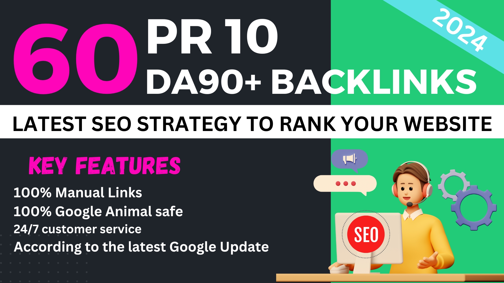 Seocheckout Unique 60 Manual 90+ DA PR9, PR10 Backli...