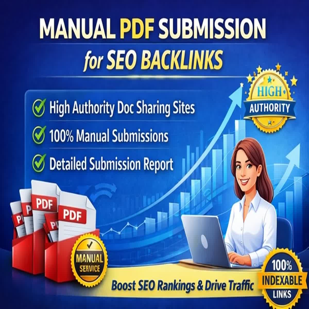 I will manually submit your PDF to high authority doc...