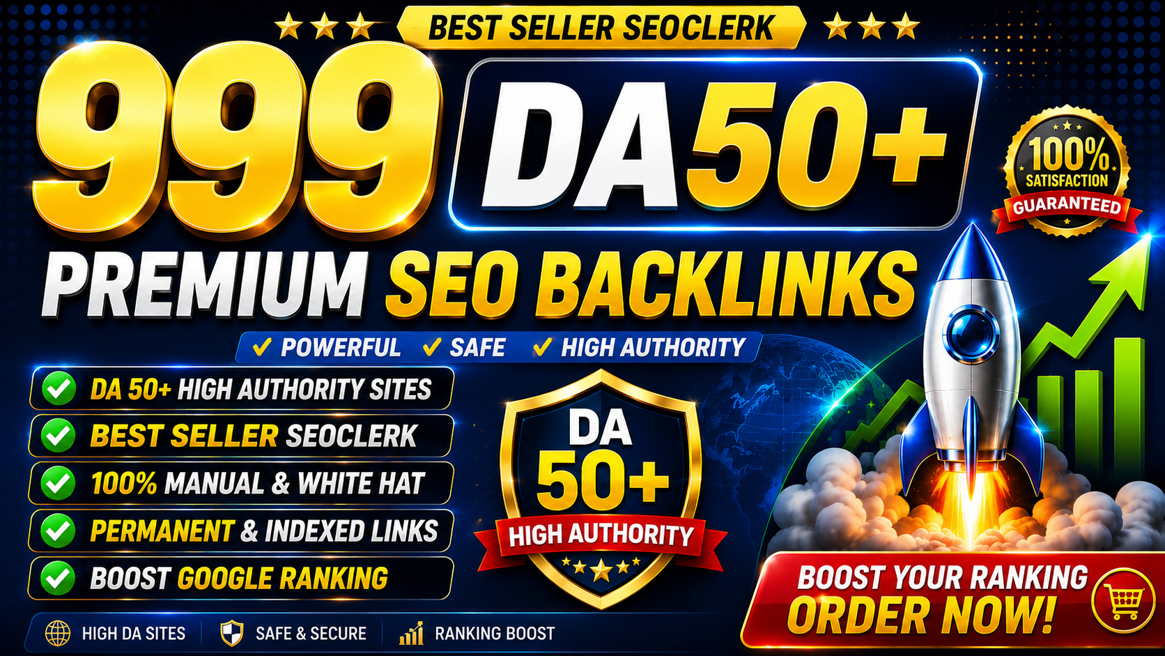 Get Powerful 999 DA50+ High-Quality Dofollow SEO Back...