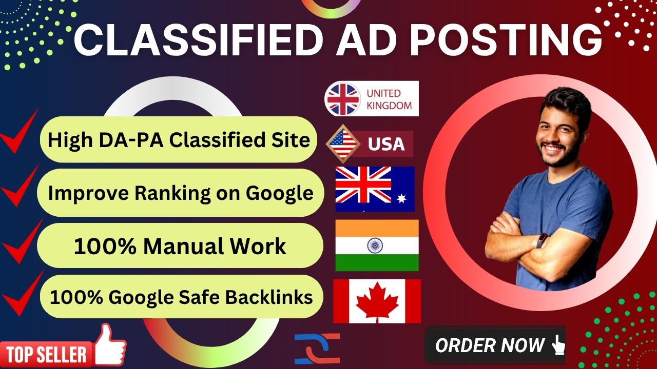 Business promotion on top 50 Global Classified ad sit...