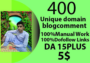 I will provide 400 high quality Unique domain blog co...
