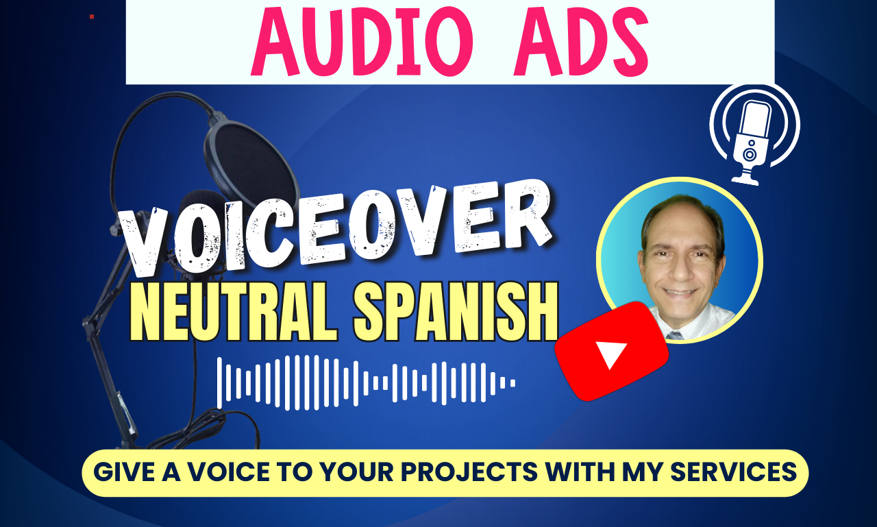 I will record spanish audio ads for TV, radio and so...