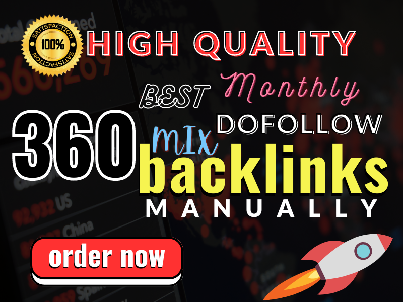 Boost Ranking by 360 mix SEO Backlinks with high qual...