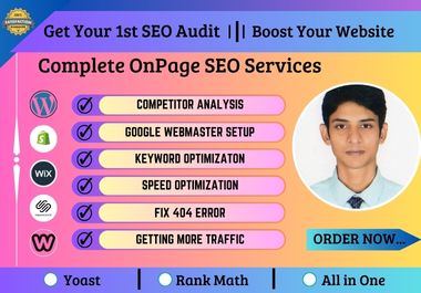 I will do On-Page SEO in manual and lead in the top r...