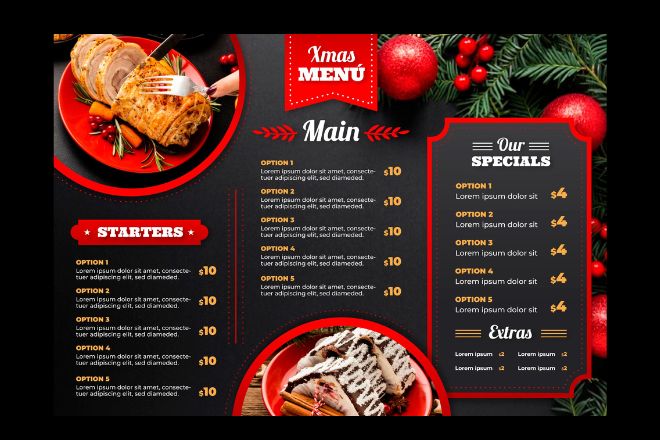 I will Make food Menu, Restaurant Menu, Drink Menu ...