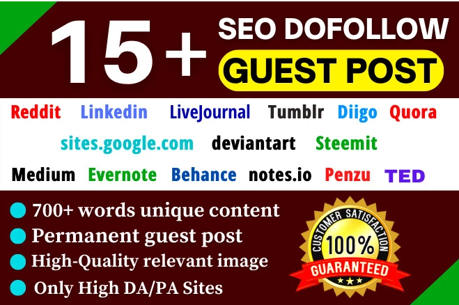 15 Guest Posts On Penzu, Medium, Linkedin, Tumblr,...