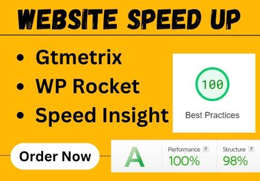 I will do website speed up using page speed insights ...