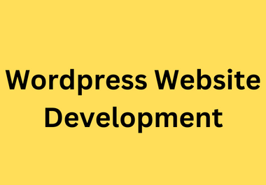 I will do wordpress website development and wordpress...