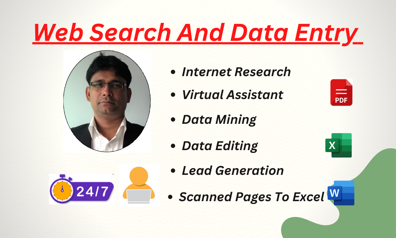 I Offer Unbeatable Data Entry, Excel, Typing, Lead...