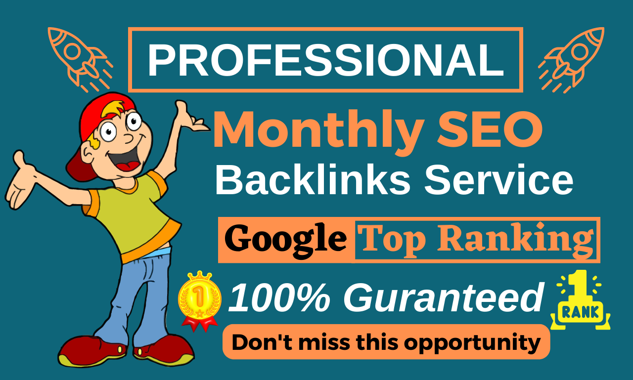I will Provide HQ Premium Complete Monthly SEO Servic...