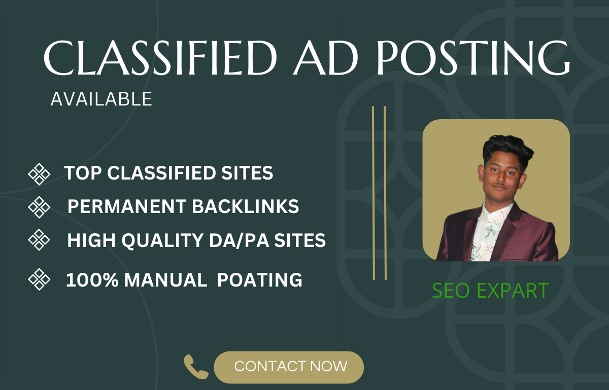 I will provide Top 50 Ad posting backlinks on HQ ads ...