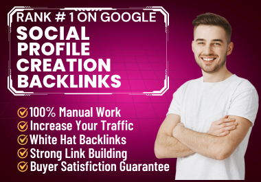 I will do 65 High Quality Dofollow Social Profile Cre...