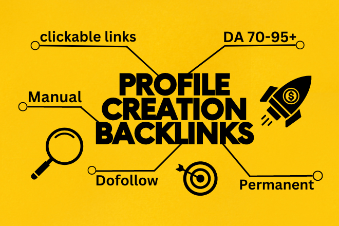 I will do 50 social profile creation or profile backl...