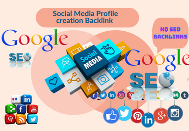 200 HQ social media profile creation or profile backl...