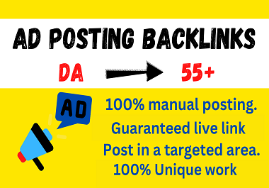 Post 160 ads and SEO backlinks on the High Authority ...