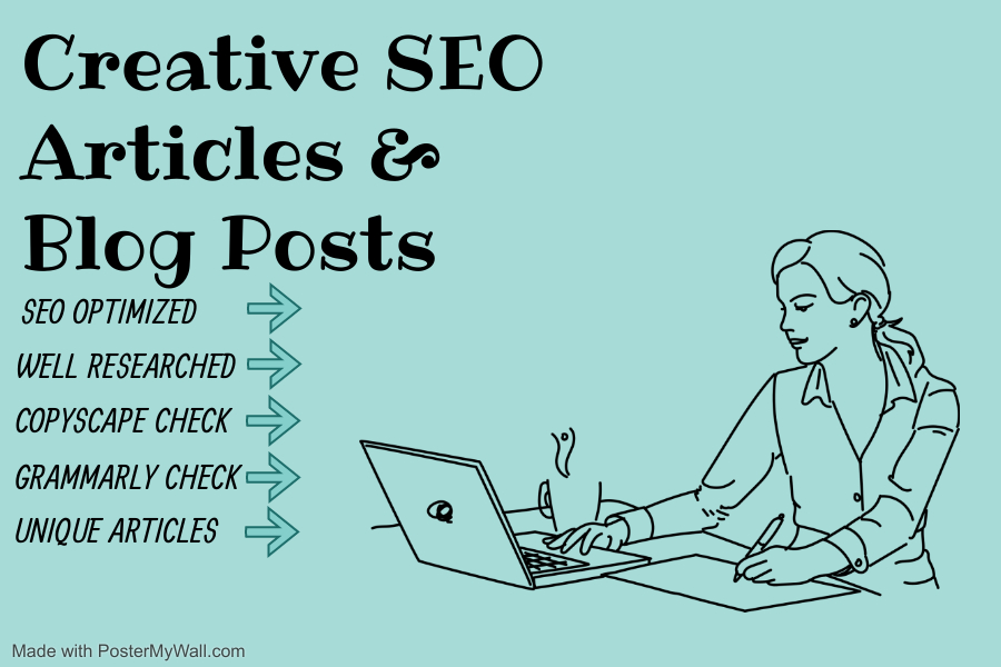 I will do creative SEO article writing or blog post i...