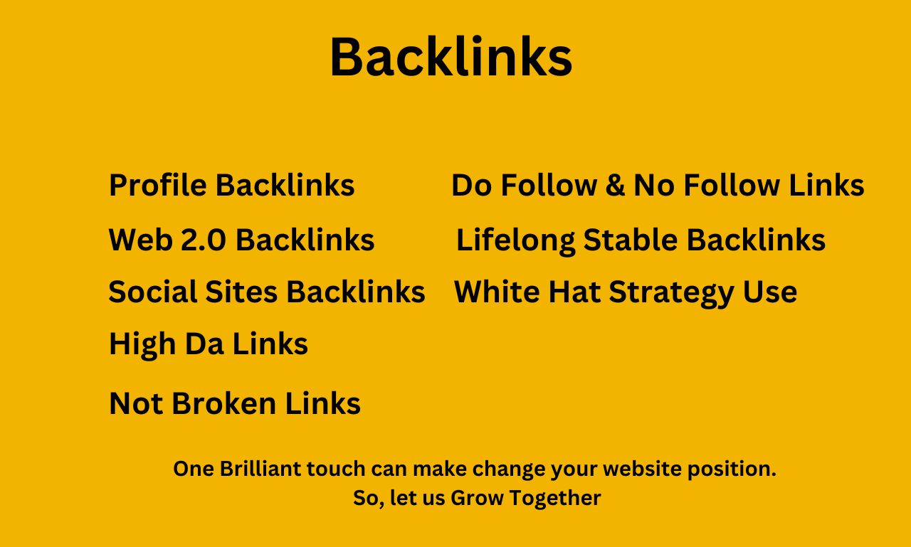 I will do profile backlinks, social sites and all na...