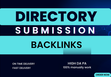 I will do 100 SEO Web directory submission backlinks ...