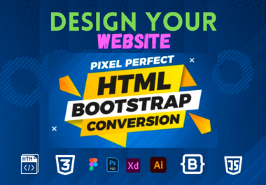 Convert figma to html psd to html xd to html css boot...