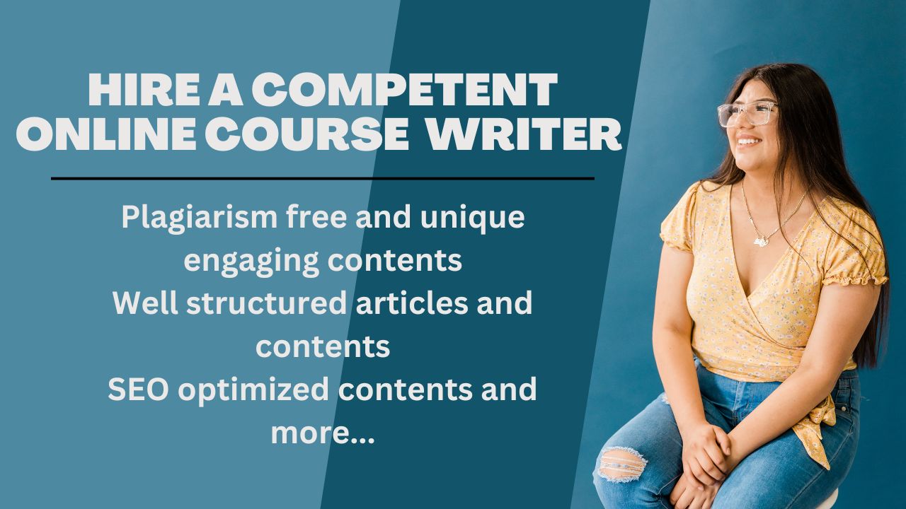 i will create online course content, course developm...