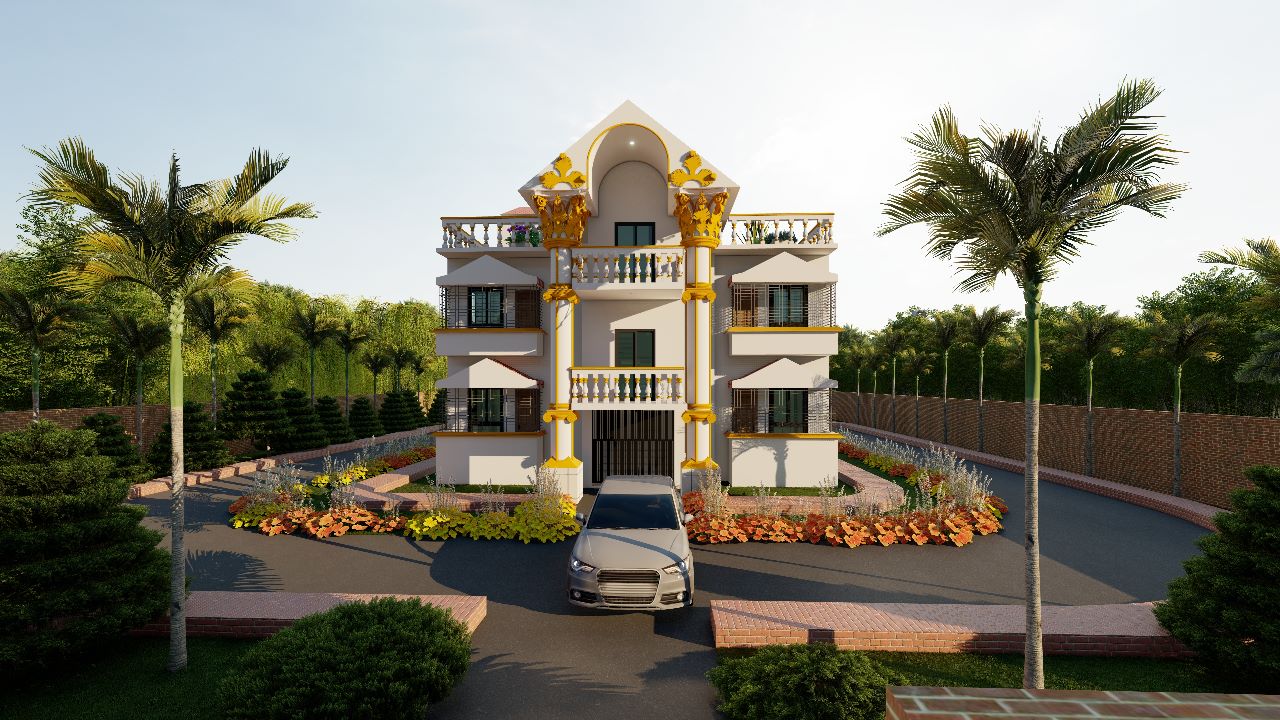 I will do exterior design with photorealistic render