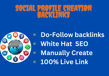 Build 30 social profile creation backlinks or social ...