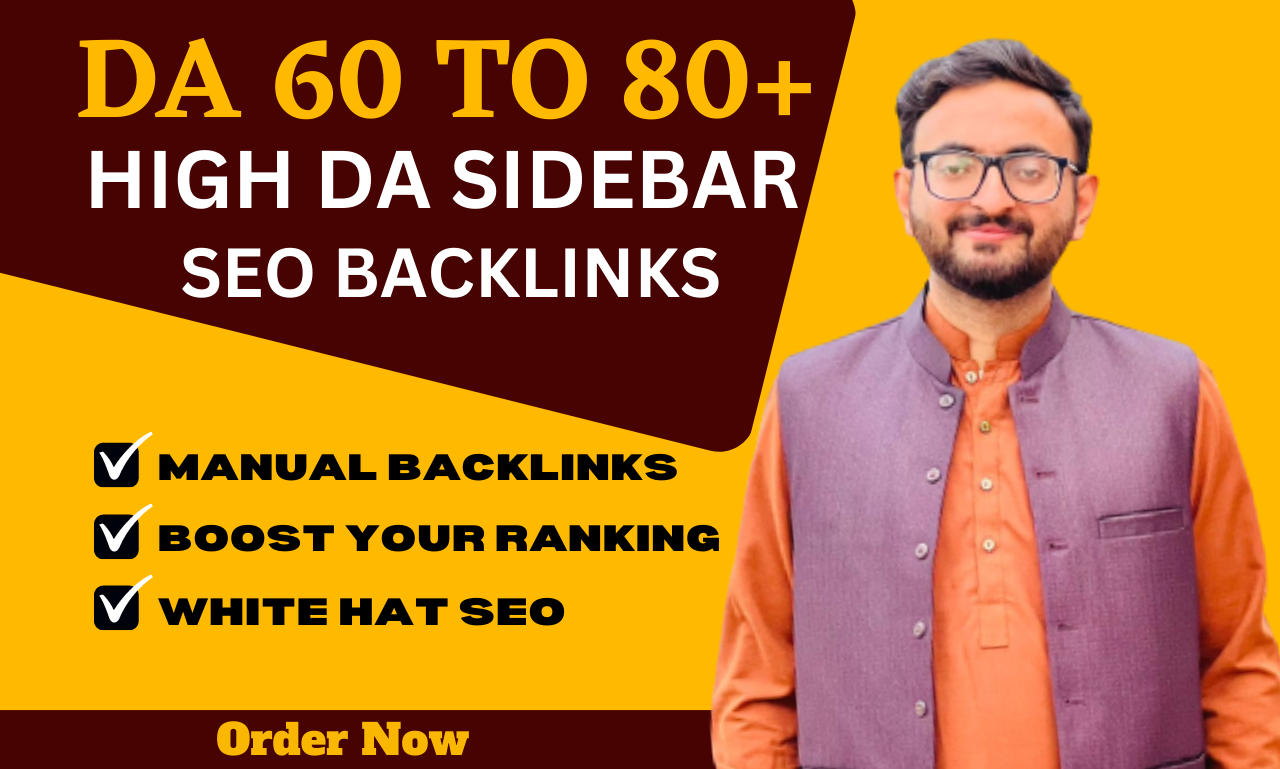 I Will Create 10 Sidebar Backlinks With DA 60 to 75 H...