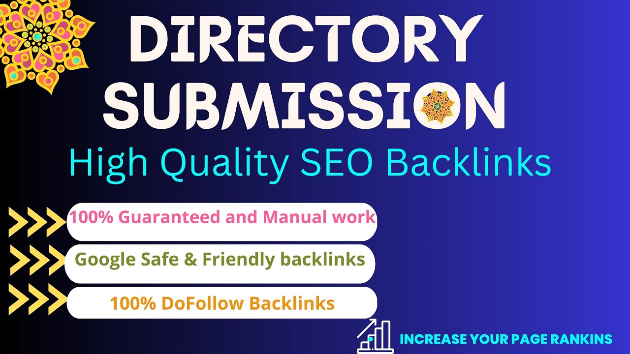 I will create 100 Directory Submissions for website r...