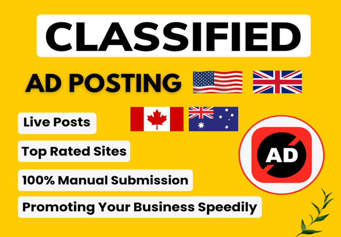 I Will Posts Classified ads on top 90+ high PR USA, ...