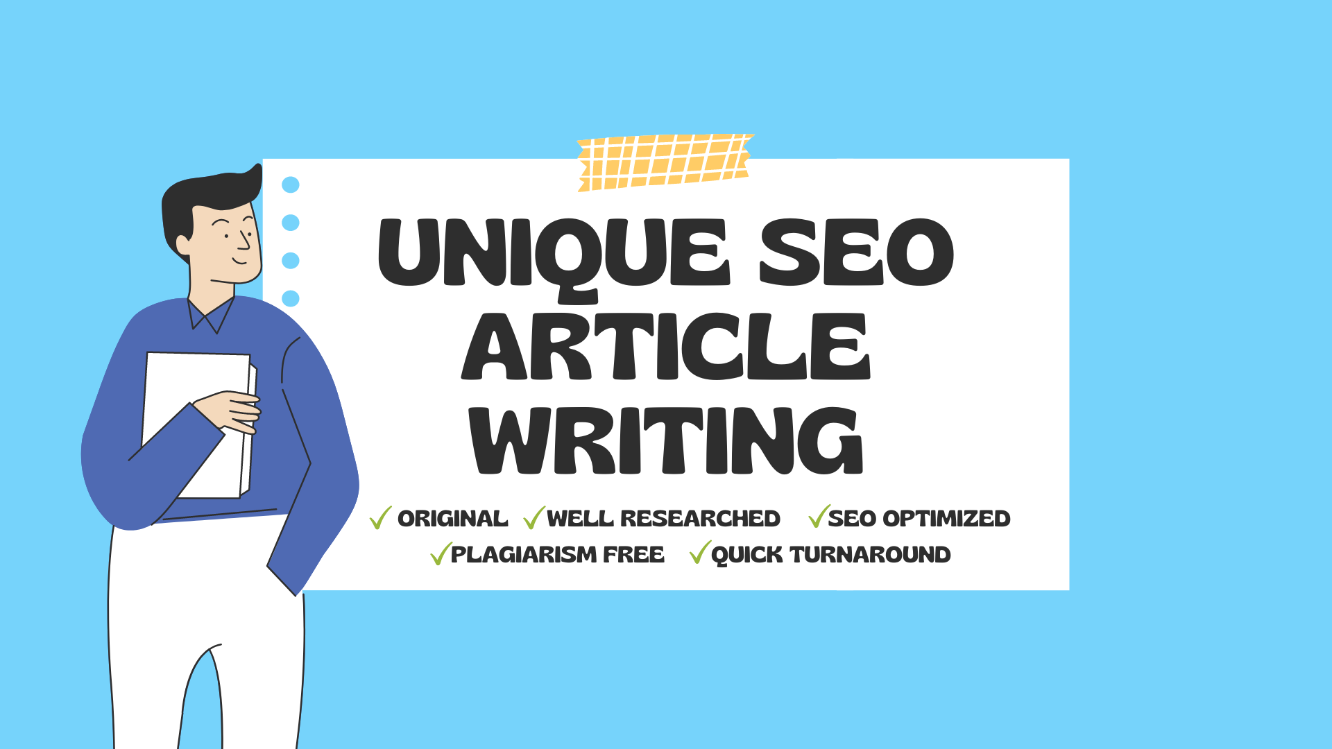 I will write 1000- 2000 unique SEO optimized articles...