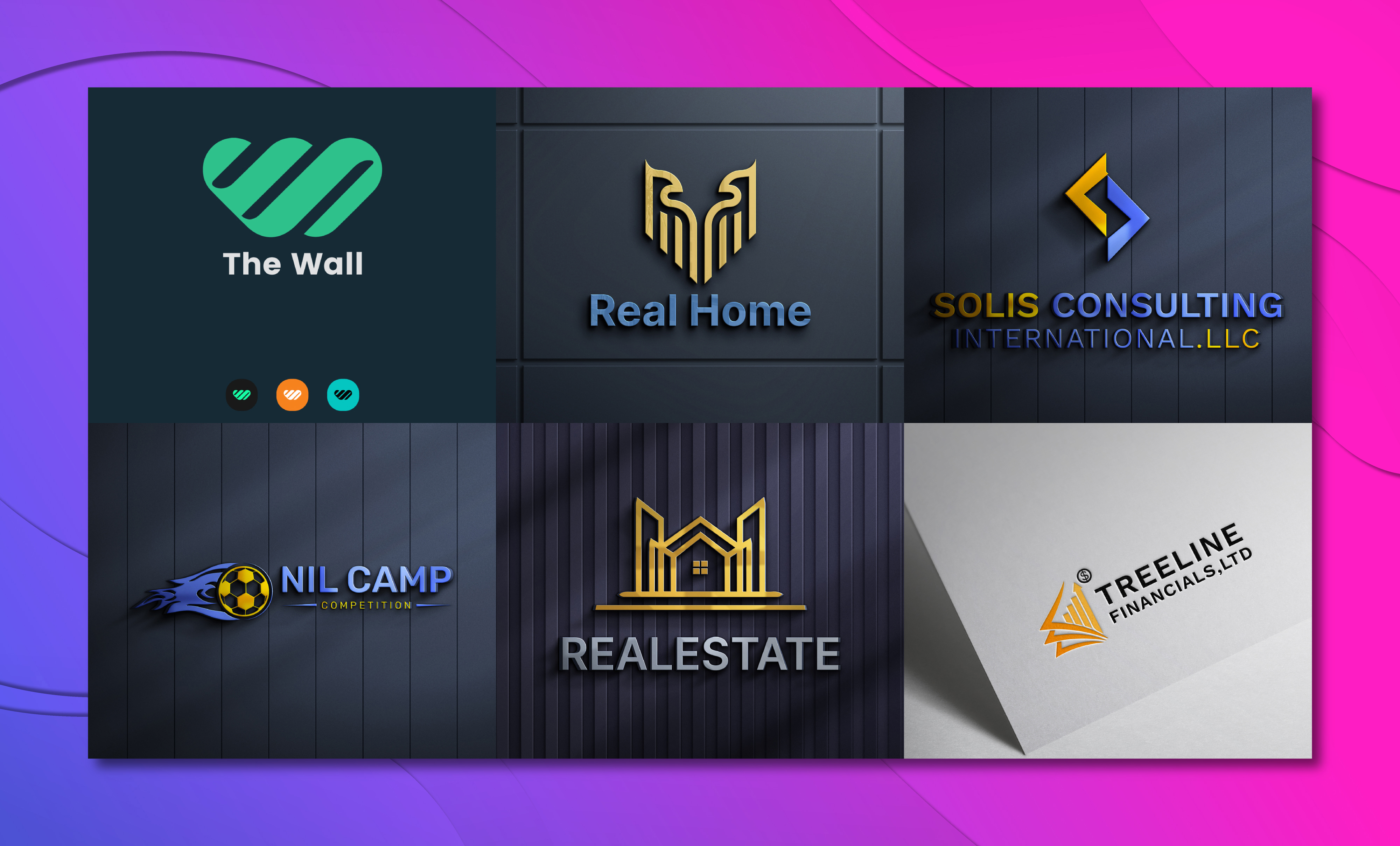 I will design a modern minimalist business logo desig...