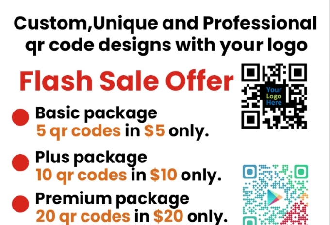 I will create custom, unique and professional qr cod...