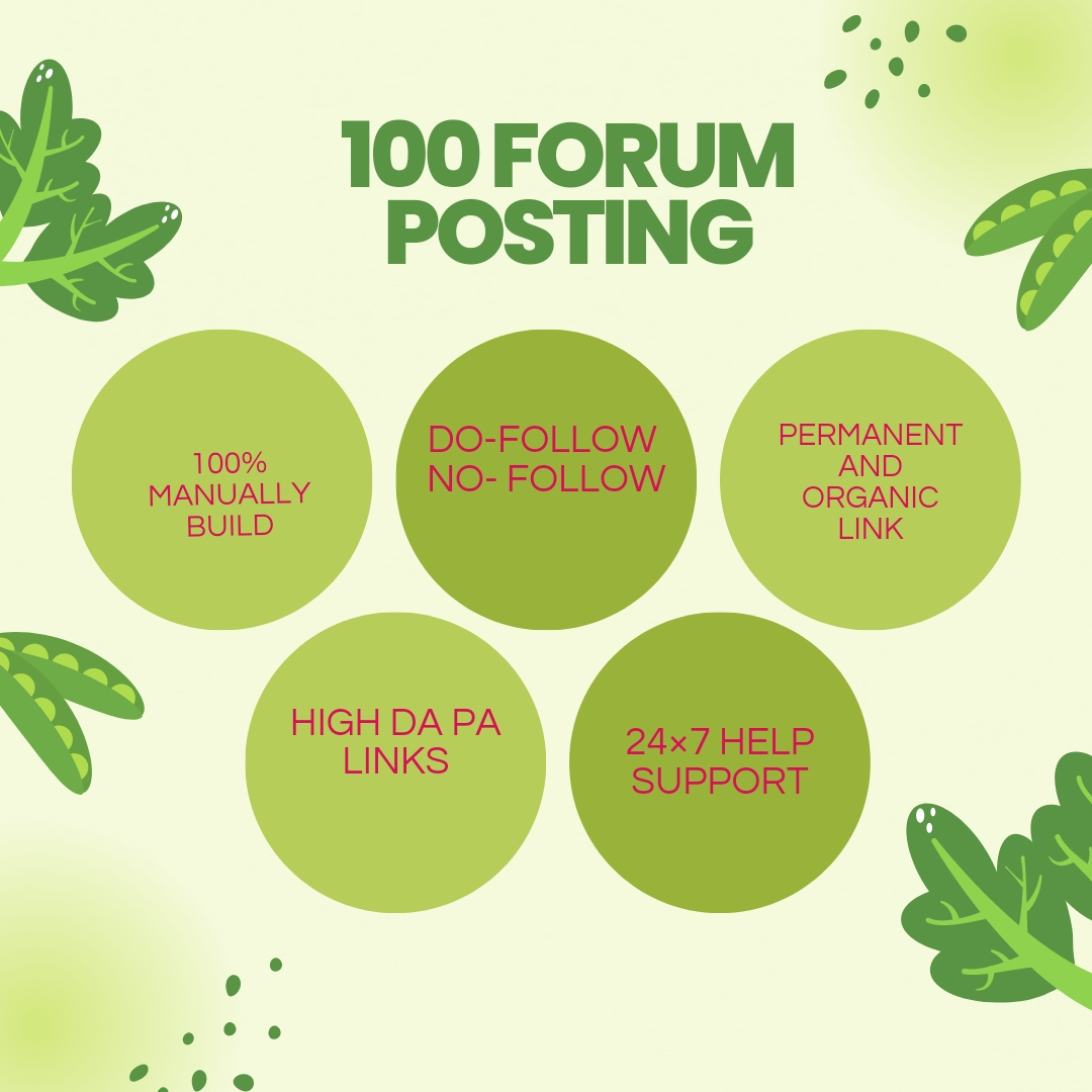 I will do 100 FORUM POSTING BACKLINKS