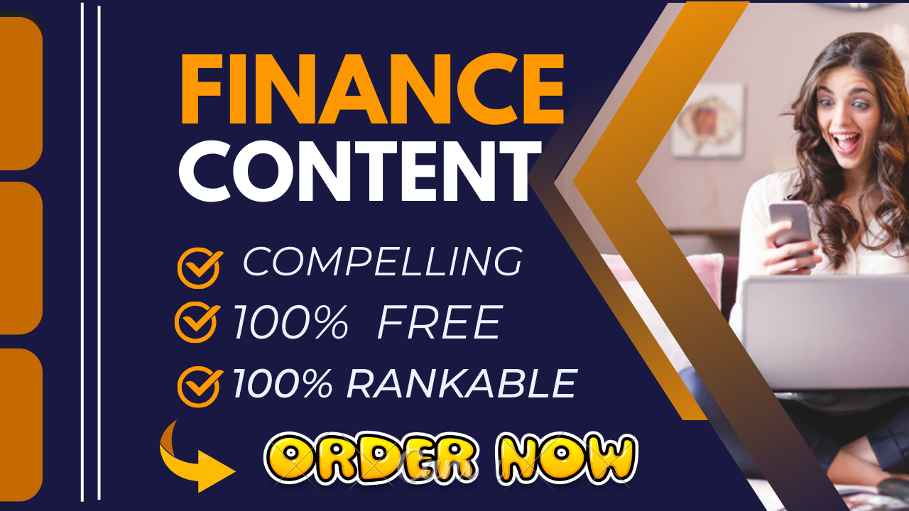 I will write blogs and articles on any finance