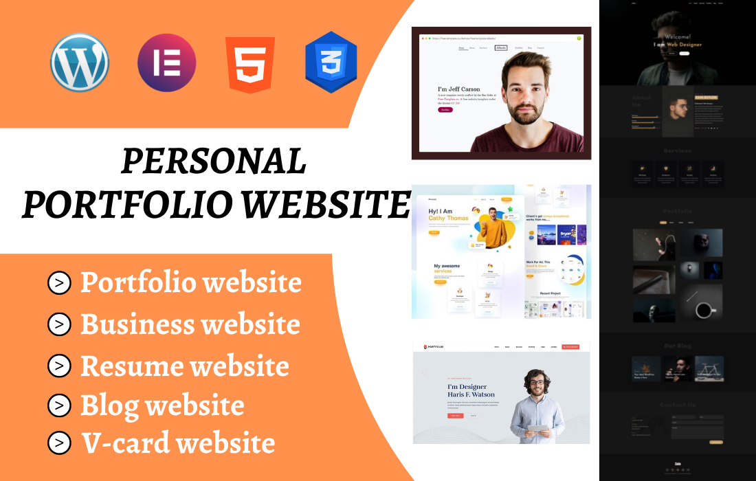 I will create personal portfolio wordpress portfolio ...