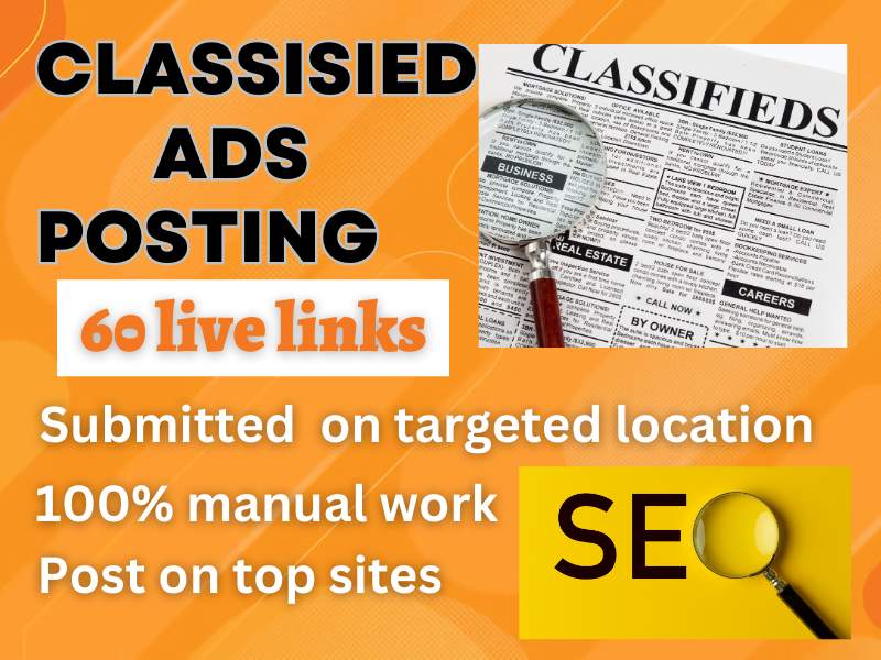I will manually create 60 post to high-quality classi...