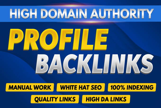70 manual high domain authority profile backlinks