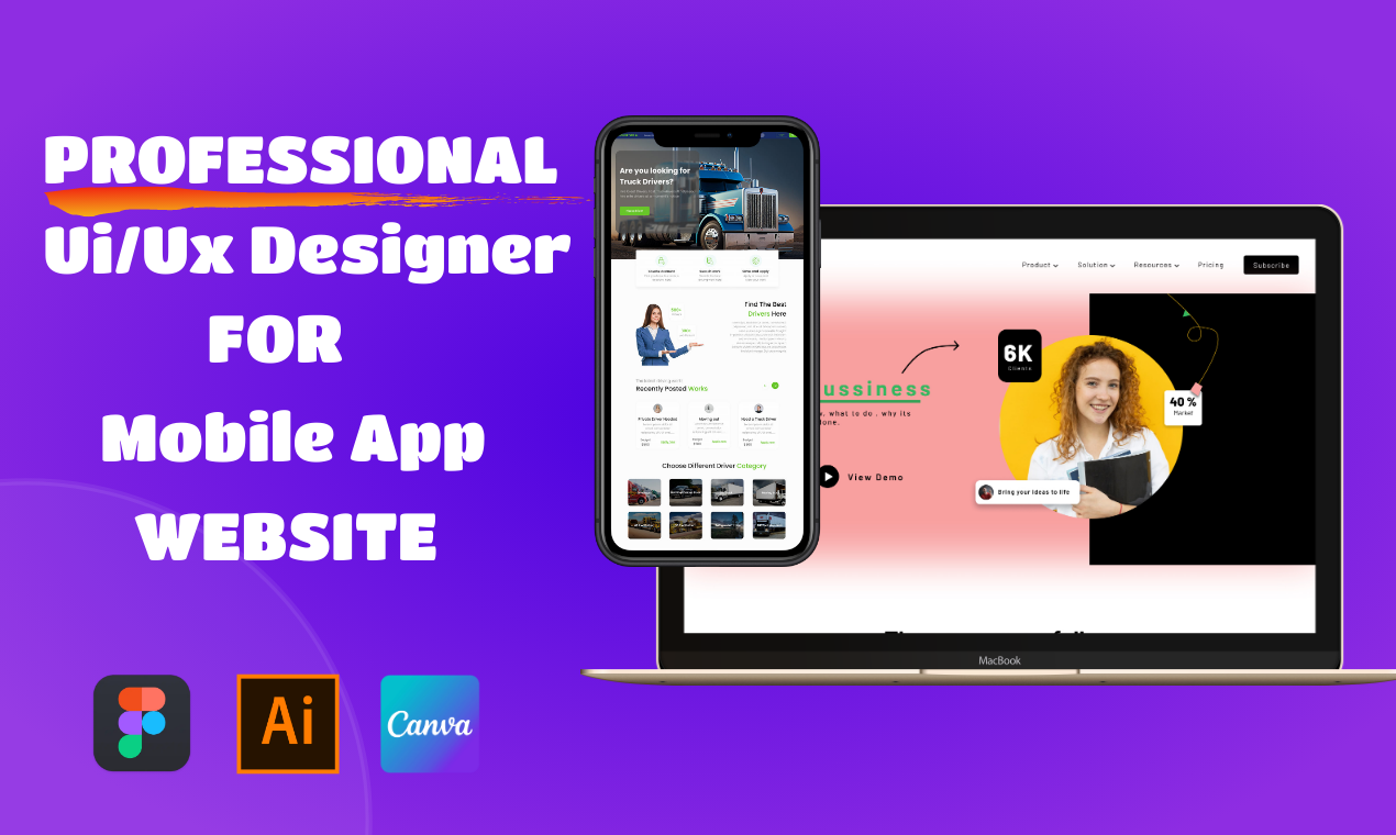 Create Stunning Landing page and Ui/Ux Designs.