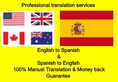 I will professionally translate english to spanish an...
