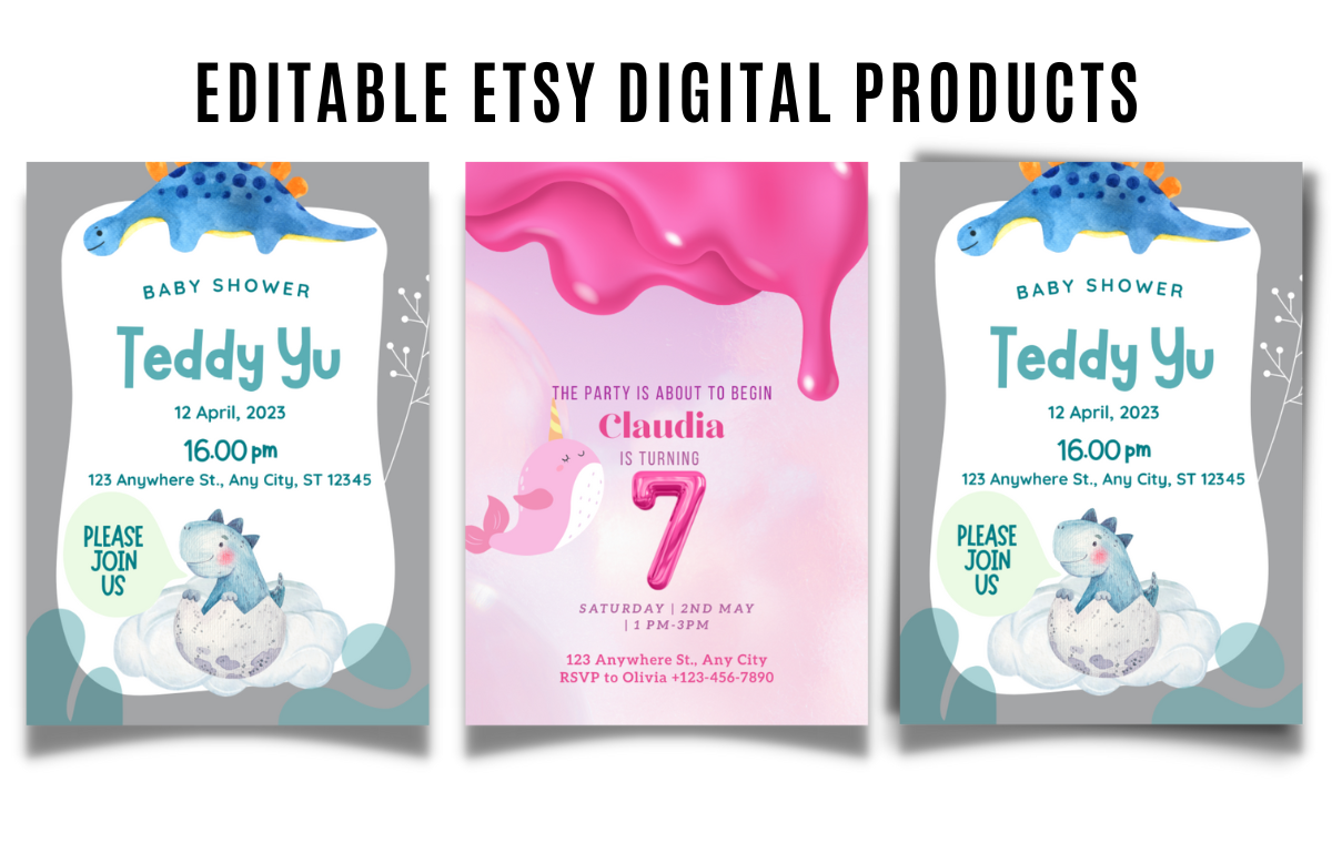 I will design and upload 10 digital products on your ...